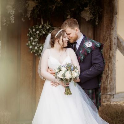 Alice and Archie - Classic whites with touches of blue and red