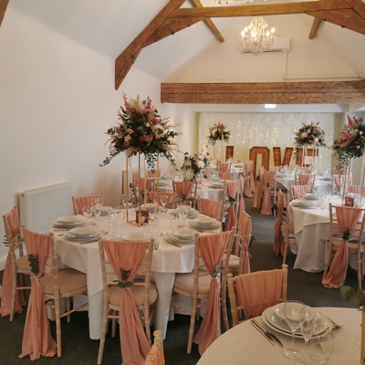 Blush pink shoot with Pampas